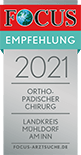 FOCUS-Empfehlung 2021 - Orthopädischer Chirurg - Landkreis Altötting